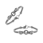 Balinese Dragon 925 Sterling Silver Bracelet With Lobster Lock For Men
